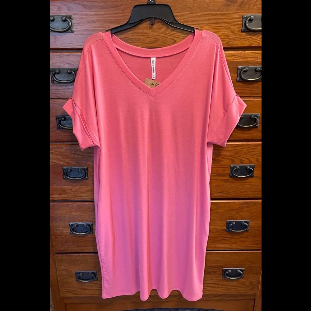 NWT Melon colored v-necked dress/tunic